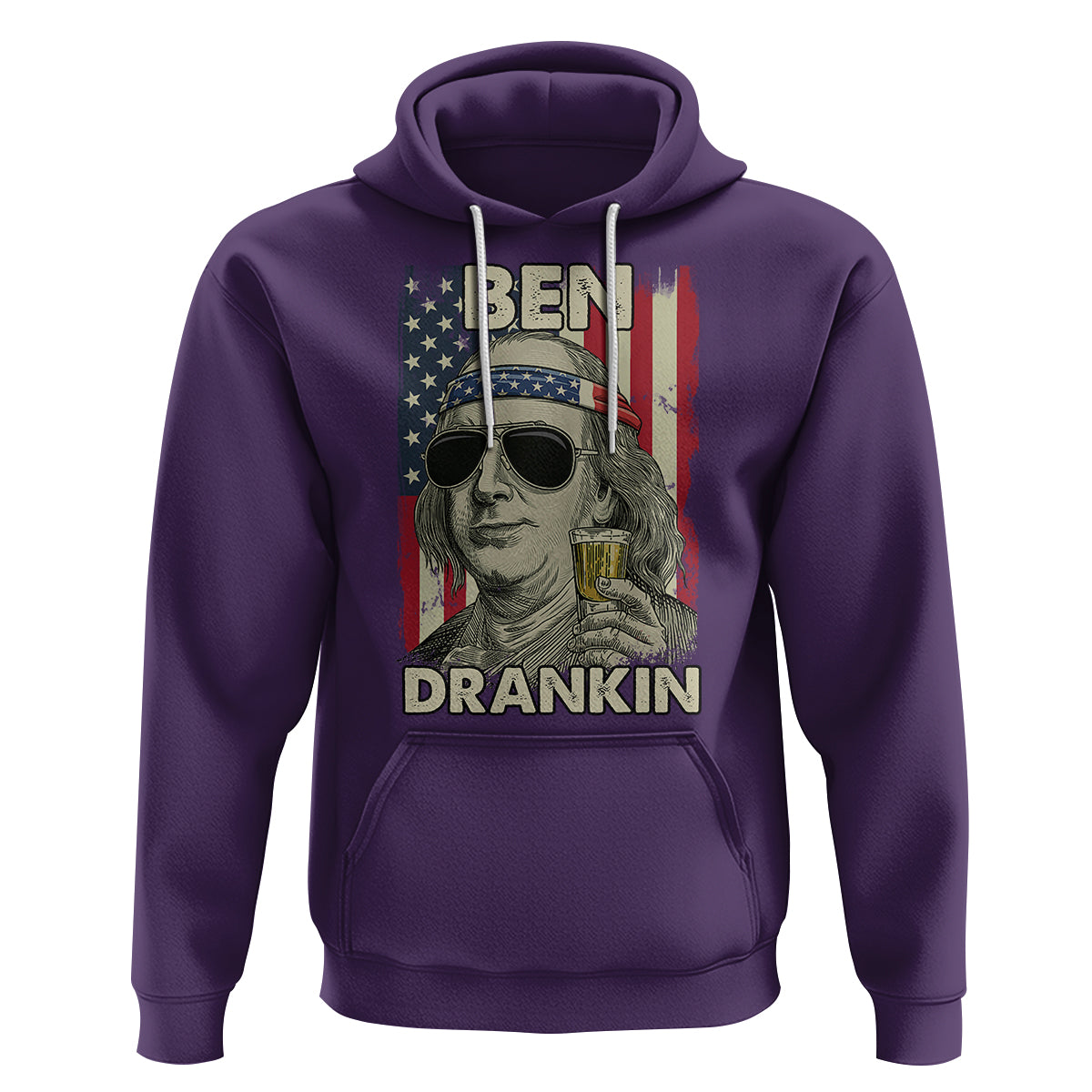 Benjamin Franklin Hoodie Ben Drankin' Funny - Wonder Print Shop