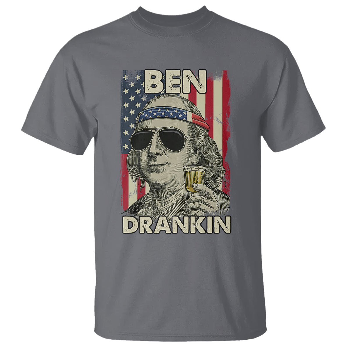 Benjamin Franklin T Shirt Ben Drankin' Funny - Wonder Print Shop