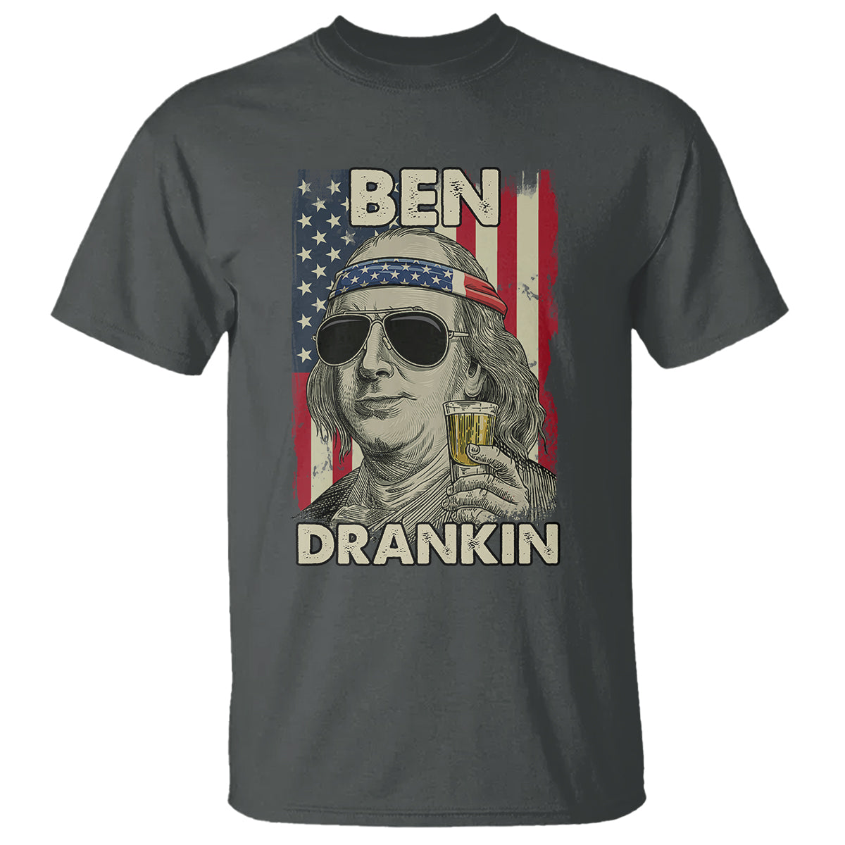 Benjamin Franklin T Shirt Ben Drankin' Funny - Wonder Print Shop