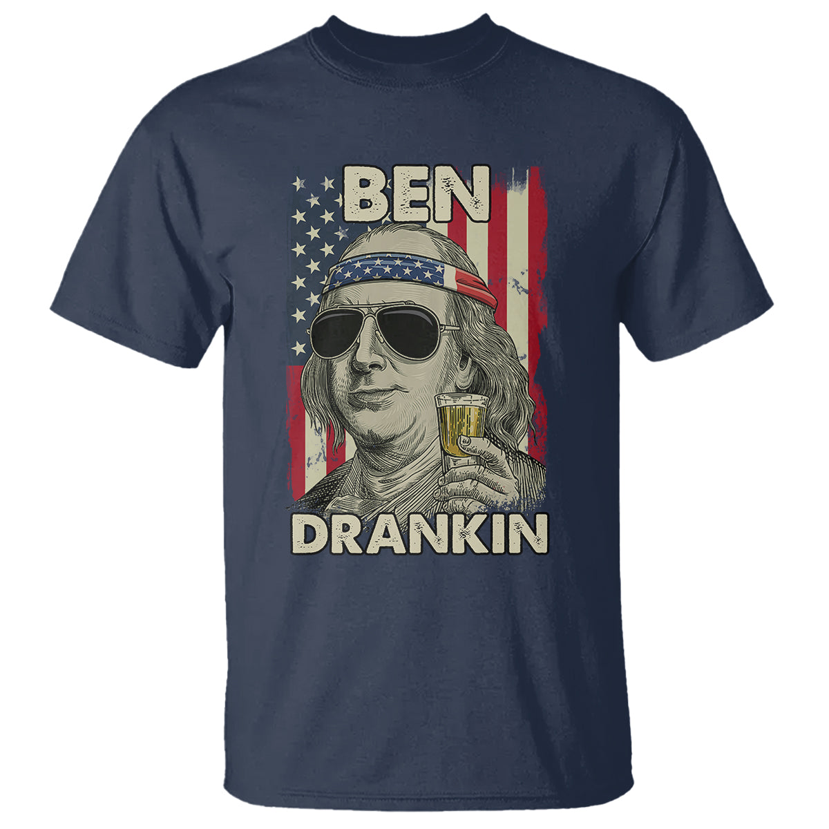 Benjamin Franklin T Shirt Ben Drankin' Funny - Wonder Print Shop