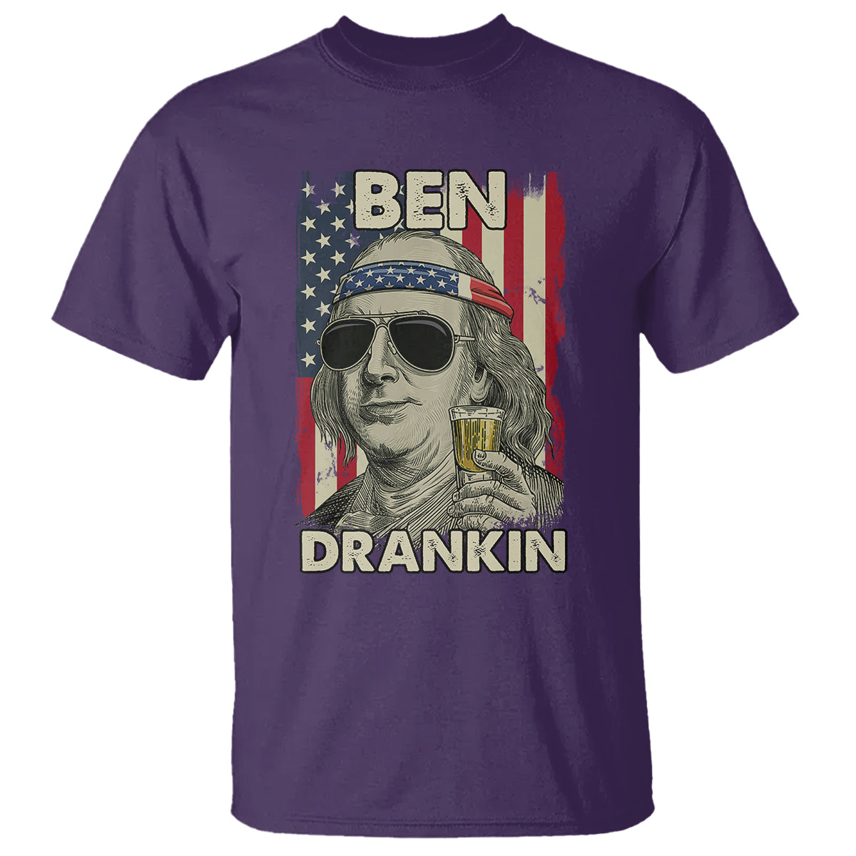 Benjamin Franklin T Shirt Ben Drankin' Funny - Wonder Print Shop