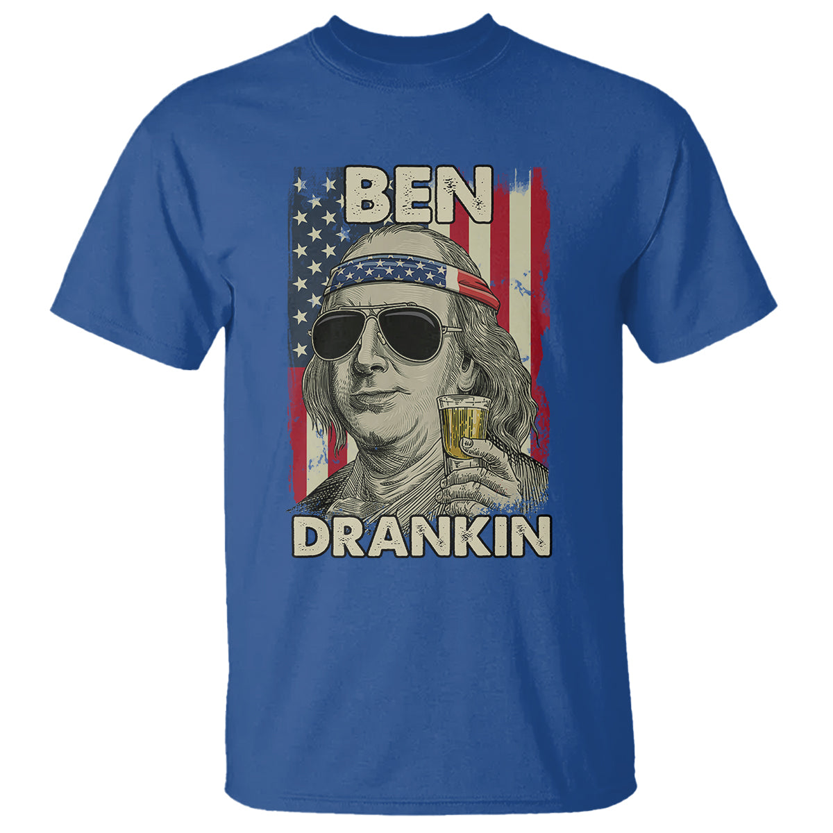 Benjamin Franklin T Shirt Ben Drankin' Funny - Wonder Print Shop