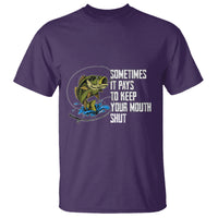 Funny Fishing T Shirt Sometimes It Pays To Keep Your Mouth Shut - Wonder Print Shop