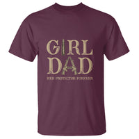 Girl Dad T Shirt Girl Dad Her Protector Forever Father of Girls - Wonder Print Shop