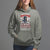 Female Veteran Hoodie I Never Dreamed I'd Grow Up To Be But Here I Am Killing It American Flag Dog Tags - Wonder Print Shop