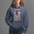 Female Veteran Hoodie I Never Dreamed I'd Grow Up To Be But Here I Am Killing It American Flag Dog Tags - Wonder Print Shop