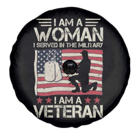 Female Veteran Spare Tire Cover I Am A Woman I Served In The Military American Flag Women