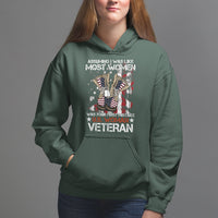 Female Veteran Hoodie Assuming I Was Like Most Women Was Your First Mistake American Flag Dog Tags And Combat Boots - Wonder Print Shop