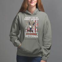 Female Veteran Hoodie Assuming I Was Like Most Women Was Your First Mistake American Flag Dog Tags And Combat Boots - Wonder Print Shop