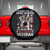 Female Veteran Spare Tire Cover Assuming I Was Like Most Women Was Your First Mistake American Flag Dog Tags And Combat Boots