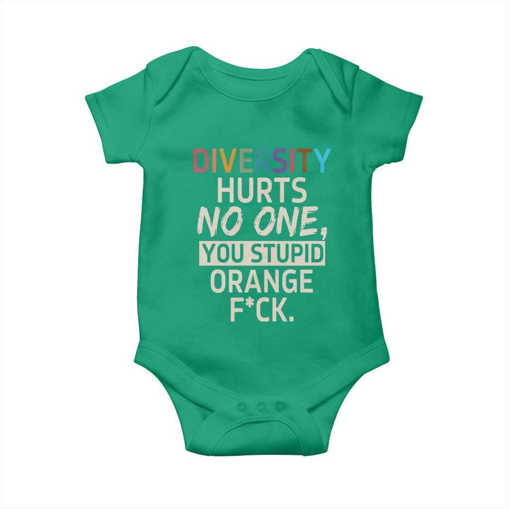 Diversity Hurts No One Baby Onesie Equality and Inclusion Bold Statement - Wonder Print Shop
