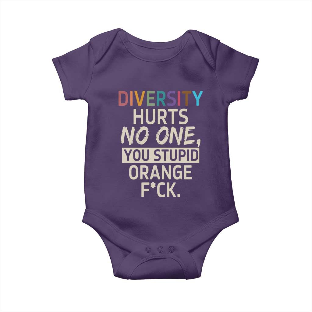 Diversity Hurts No One Baby Onesie Equality and Inclusion Bold Statement - Wonder Print Shop