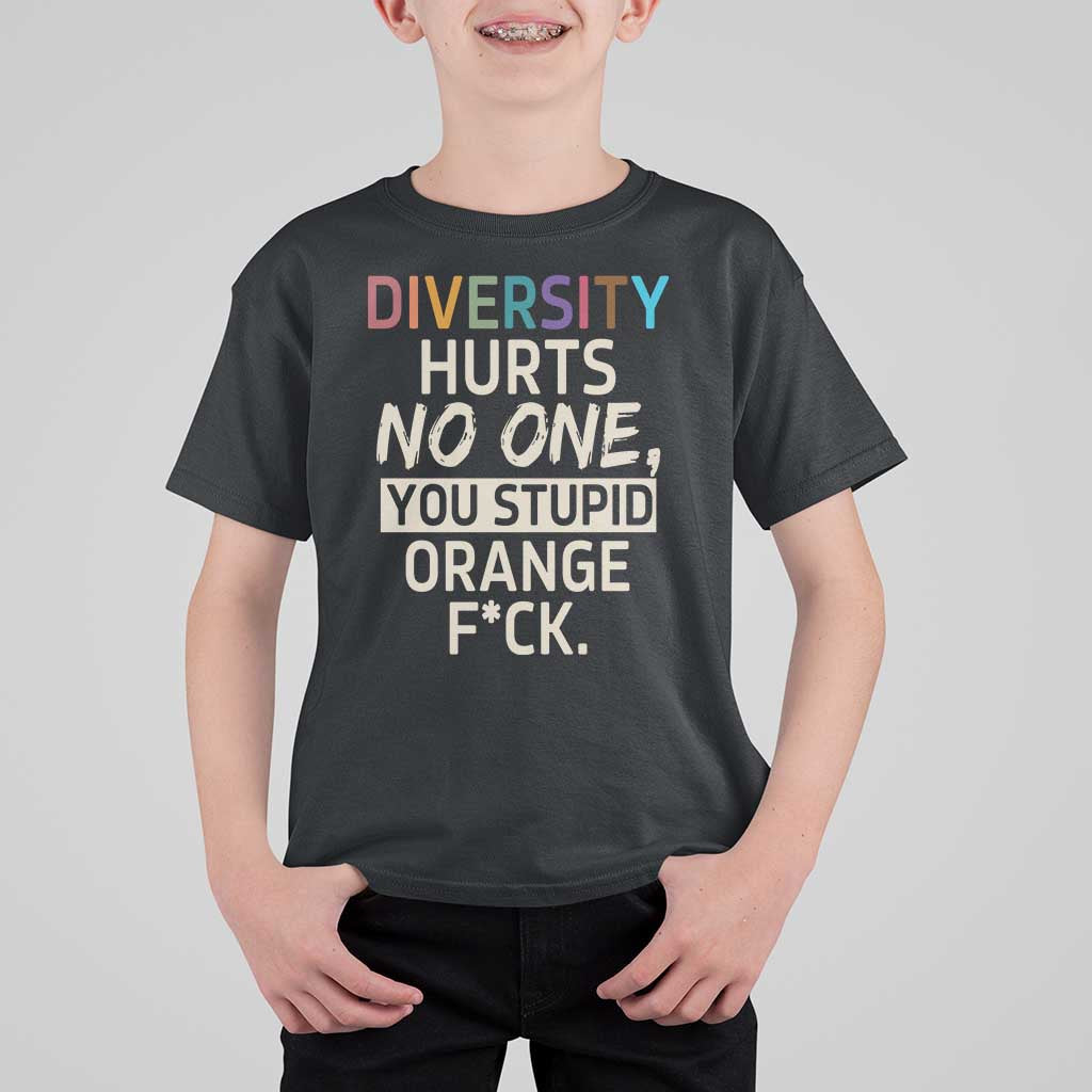 Diversity Hurts No One T Shirt For Kid Equality and Inclusion Bold Statement - Wonder Print Shop