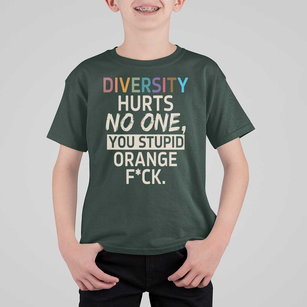 Diversity Hurts No One T Shirt For Kid Equality and Inclusion Bold Statement - Wonder Print Shop