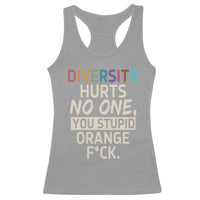 Diversity Hurts No One Racerback Tank Top Equality and Inclusion Bold Statement - Wonder Print Shop
