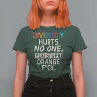 Diversity Hurts No One T Shirt For Women Equality and Inclusion Bold Statement - Wonder Print Shop