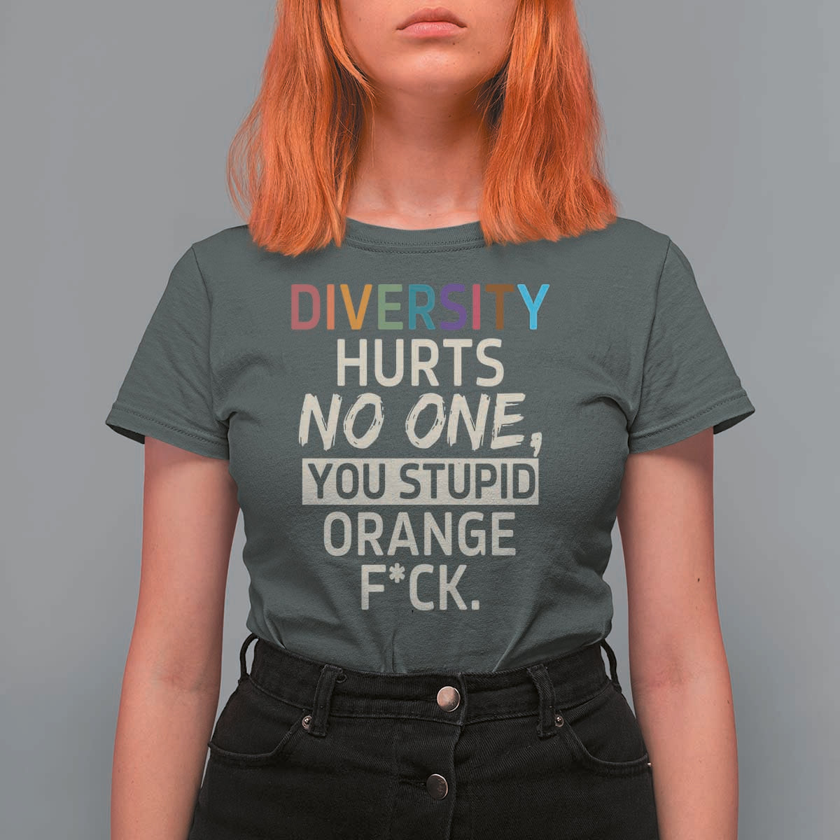 Diversity Hurts No One T Shirt For Women Equality and Inclusion Bold Statement - Wonder Print Shop