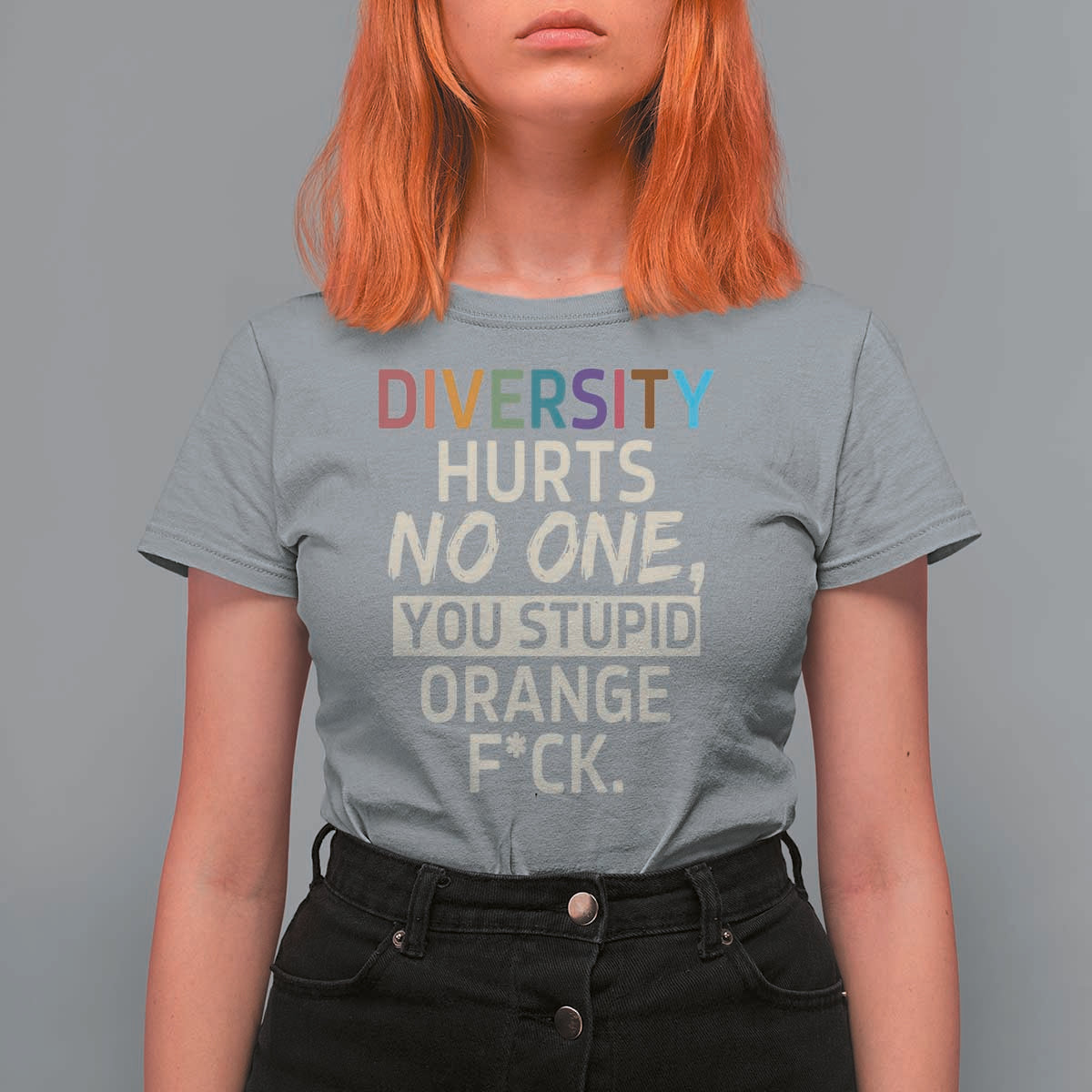 Diversity Hurts No One T Shirt For Women Equality and Inclusion Bold Statement - Wonder Print Shop