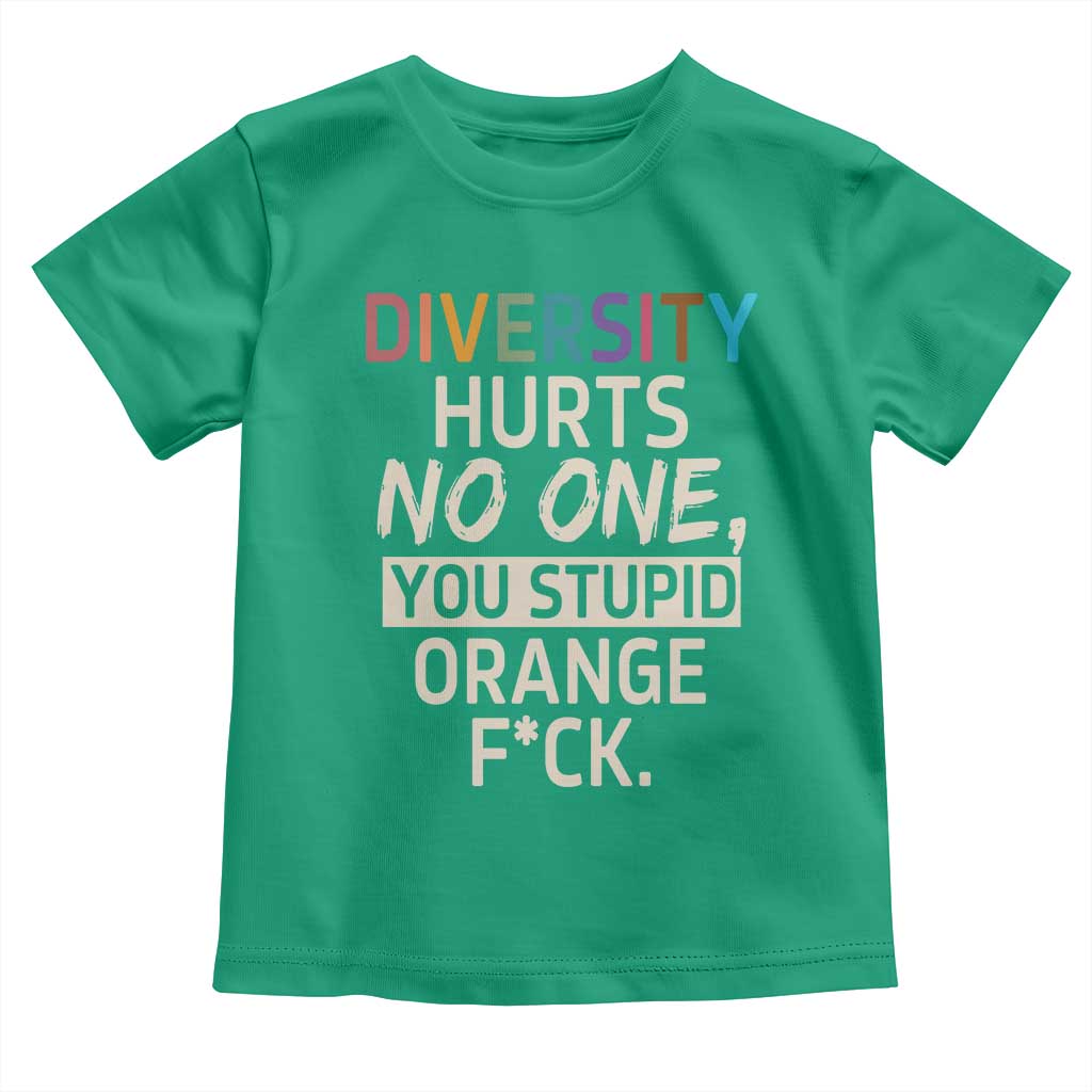 Diversity Hurts No One Toddler T Shirt Equality and Inclusion Bold Statement - Wonder Print Shop