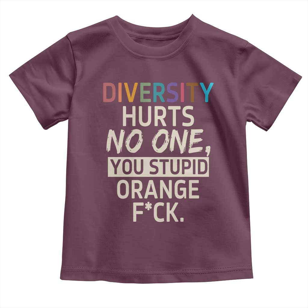 Diversity Hurts No One Toddler T Shirt Equality and Inclusion Bold Statement - Wonder Print Shop
