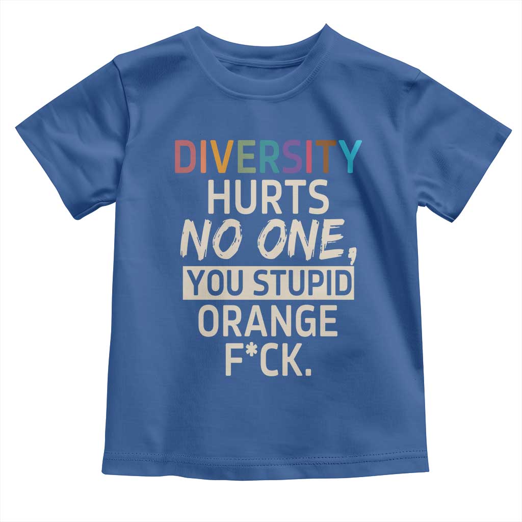 Diversity Hurts No One Toddler T Shirt Equality and Inclusion Bold Statement - Wonder Print Shop