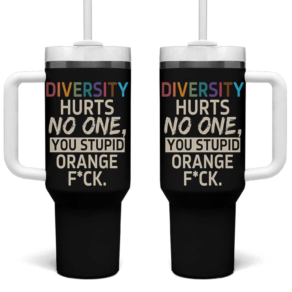 Diversity Hurts No One Tumbler With Handle Equality and Inclusion Bold Statement - Wonder Print Shop