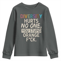 Diversity Hurts No One Youth Sweatshirt Equality and Inclusion Bold Statement - Wonder Print Shop