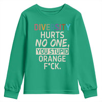 Diversity Hurts No One Youth Sweatshirt Equality and Inclusion Bold Statement - Wonder Print Shop