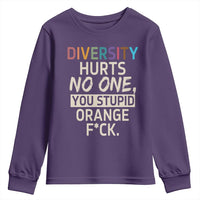 Diversity Hurts No One Youth Sweatshirt Equality and Inclusion Bold Statement - Wonder Print Shop