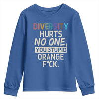 Diversity Hurts No One Youth Sweatshirt Equality and Inclusion Bold Statement - Wonder Print Shop