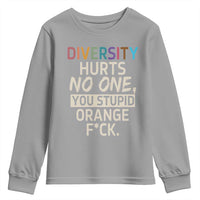 Diversity Hurts No One Youth Sweatshirt Equality and Inclusion Bold Statement - Wonder Print Shop