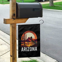 Retro Arizona Roadrunner Desert Sunset Graphic Garden Flag Southwest Saguaro Cactus Wildlife Travel Souvenir