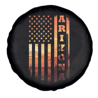 Patriotic Arizona Flag Sunset Graphic Spare Tire Cover American Flag Southwest Desert Saguaro Cactus State Pride Souvenir