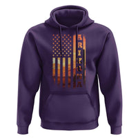 Patriotic Arizona Flag Sunset Graphic Hoodie American Flag Southwest Desert Saguaro Cactus State Pride Souvenir