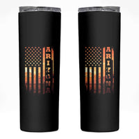 Patriotic Arizona Flag Sunset Graphic Skinny Tumbler American Flag Southwest Desert Saguaro Cactus State Pride Souvenir