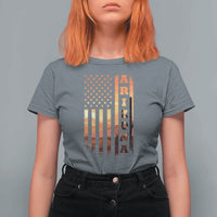 Patriotic Arizona Flag Sunset Graphic T Shirt For Women American Flag Southwest Desert Saguaro Cactus State Pride Souvenir
