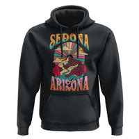 Vintage Retro Sedona Arizona Graphic Hoodie Psychedelic Red Rock Mountain Sunset Travel Souvenir