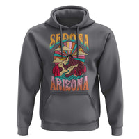 Vintage Retro Sedona Arizona Graphic Hoodie Psychedelic Red Rock Mountain Sunset Travel Souvenir