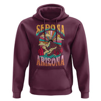 Vintage Retro Sedona Arizona Graphic Hoodie Psychedelic Red Rock Mountain Sunset Travel Souvenir