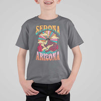 Vintage Retro Sedona Arizona Graphic T Shirt For Kid Psychedelic Red Rock Mountain Sunset Travel Souvenir