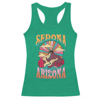 Vintage Retro Sedona Arizona Graphic Racerback Tank Top Psychedelic Red Rock Mountain Sunset Travel Souvenir