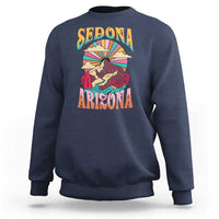 Vintage Retro Sedona Arizona Graphic Sweatshirt Psychedelic Red Rock Mountain Sunset Travel Souvenir