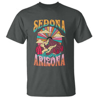 Vintage Retro Sedona Arizona Graphic T Shirt Psychedelic Red Rock Mountain Sunset Travel Souvenir