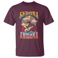 Vintage Retro Sedona Arizona Graphic T Shirt Psychedelic Red Rock Mountain Sunset Travel Souvenir