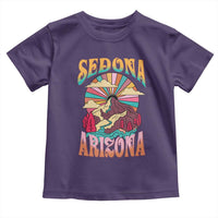 Vintage Retro Sedona Arizona Graphic Toddler T Shirt Psychedelic Red Rock Mountain Sunset Travel Souvenir