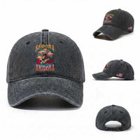Vintage Retro Sedona Arizona Graphic Washed Cotton Baseball Cap Psychedelic Red Rock Mountain Sunset Travel Souvenir