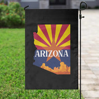 Arizona State Flag Map Graphic Garden Flag Southwest Sunburst Cactus State Pride Souvenir