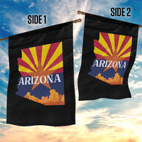 Arizona State Flag Map Graphic Garden Flag Southwest Sunburst Cactus State Pride Souvenir