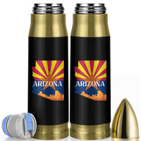Arizona State Flag Map Graphic Bullet Tumbler Southwest Sunburst Cactus State Pride Souvenir