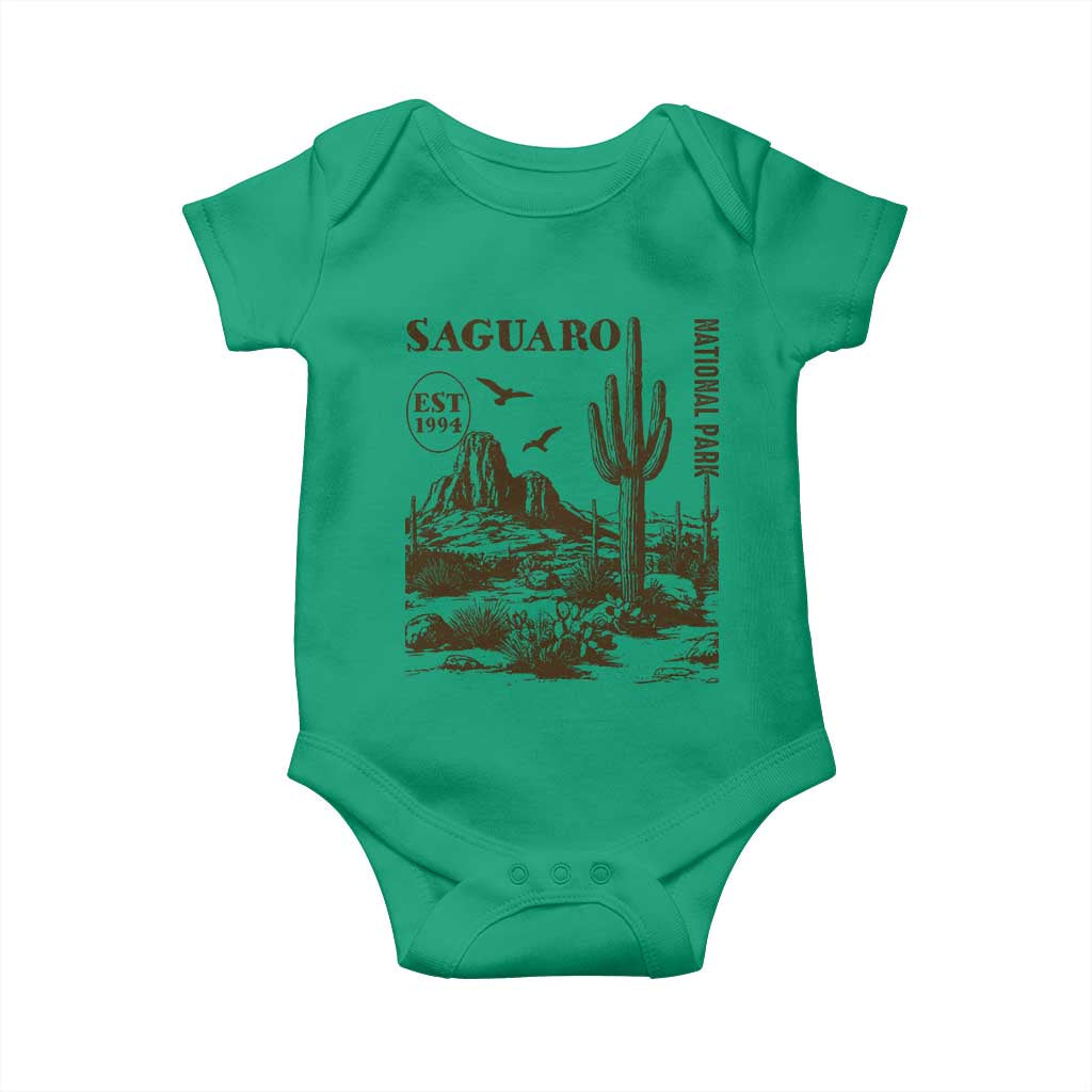 Vintage Saguaro National Park Est 1994 Graphic Baby Onesie Retro Arizona Desert Mountain Hiking Souvenir